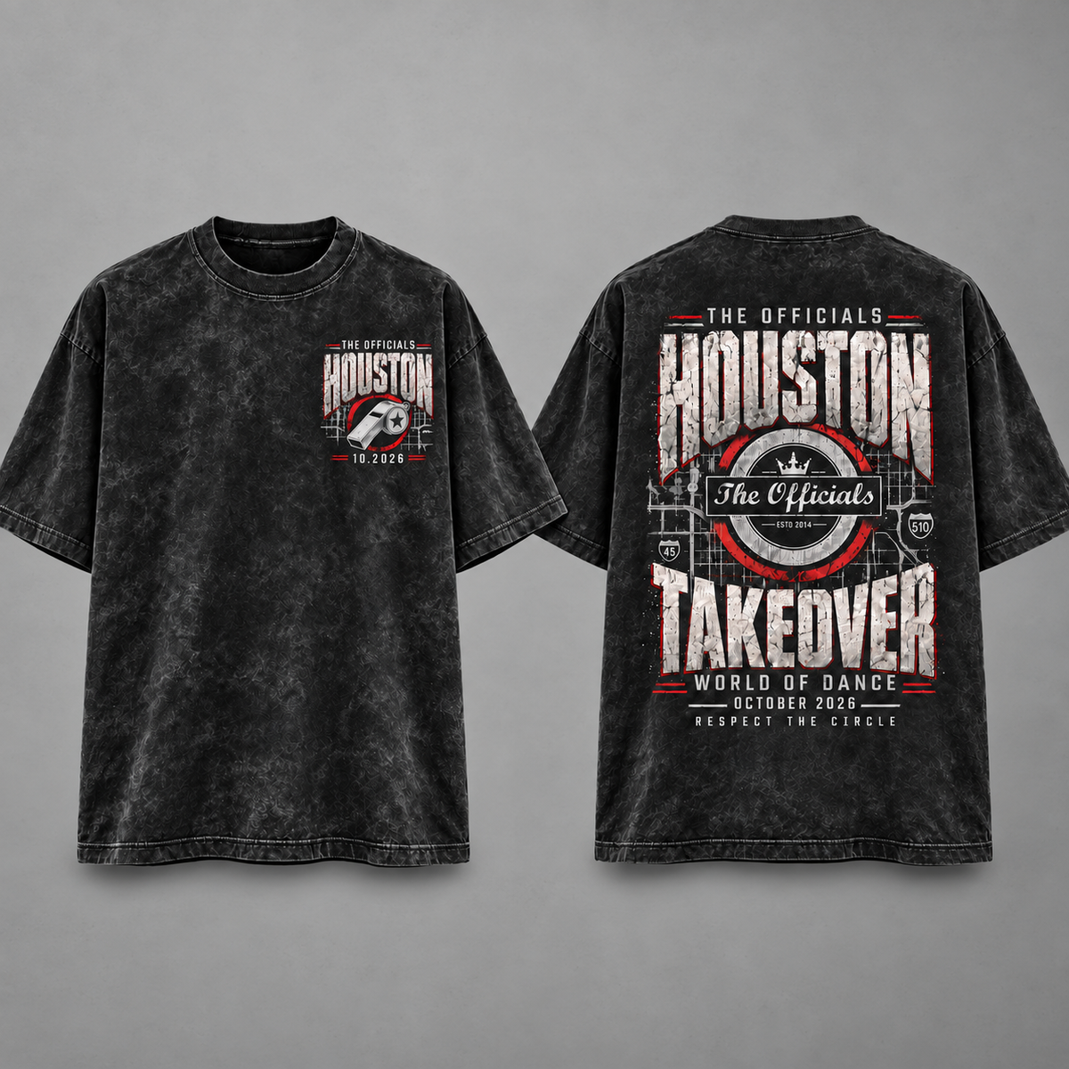 The Officials Houston Takeover Tee | Acid Wash