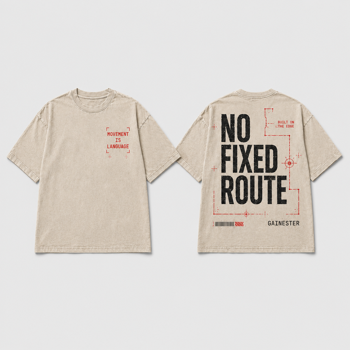 HE No Fixed Route Tee | Acid Wash