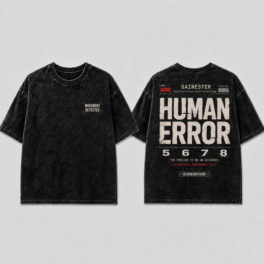 HE Human Error Tee | Acid Wash