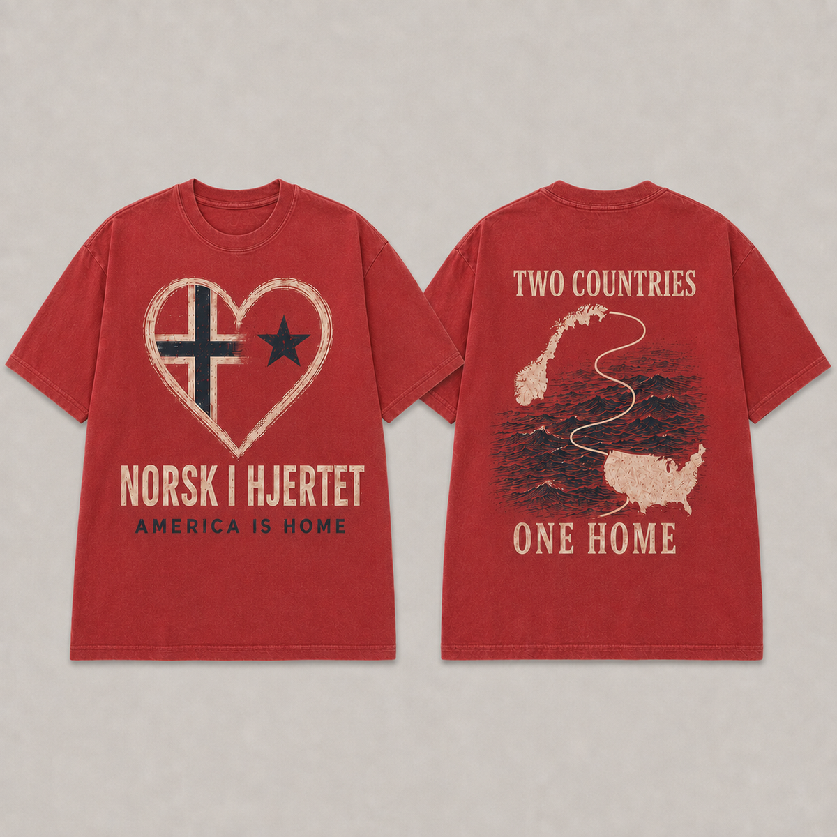 Two Countries One Home Tee | Washed