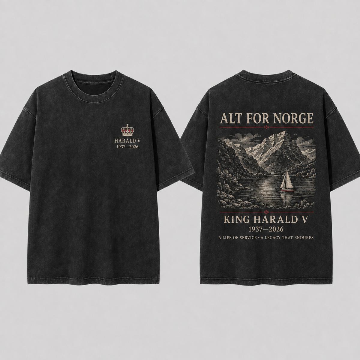 Harald V A Life Of Service Tee | Acid Wash