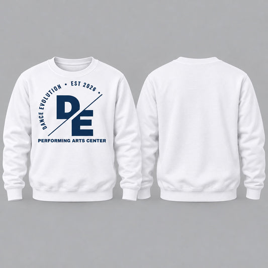 DE The Original Crewneck white front and blank back