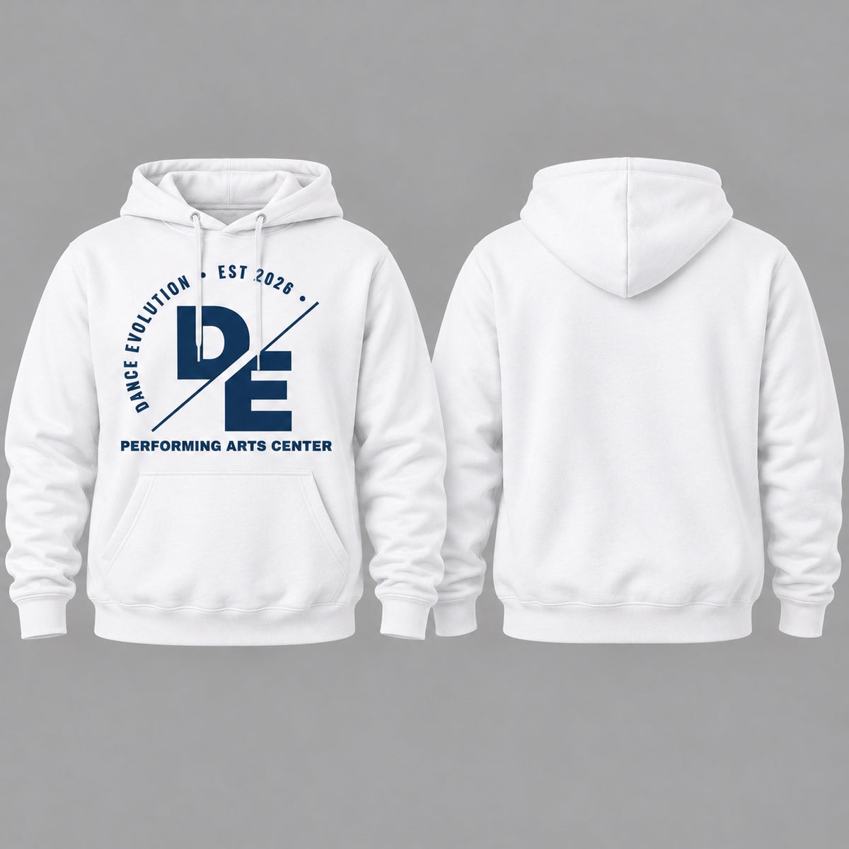 DE The Original Hoodie white front and blank back