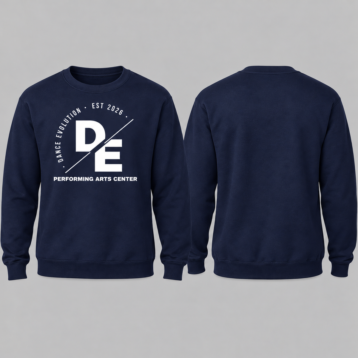 Navy Dance Evolution Original Crewneck front and blank back