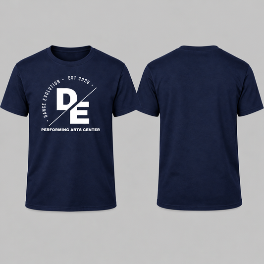 DE The Original Tee in navy, front and blank back