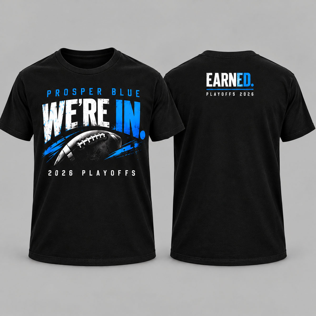 Prosper Blue We're In 2026 Playoffs front and back square product image